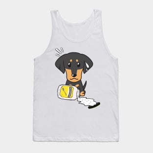 Cute dachshund spilled mayonnaise Tank Top